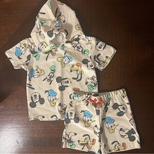 Disney Baby | Micky and friends summer hoodie matching set | 12 mo
